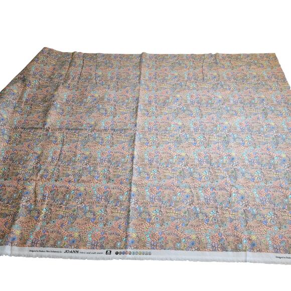 Joann Exclusive Bird Floral Flannel Fabric 44x32" Peach Nature Boho Print - Picture 9 of 13